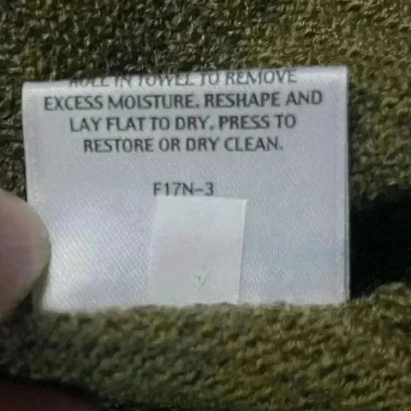 Eileen Fisher 100% Merino Wool Olive Green Open Cardigan Size XS - Picture 5 of 7